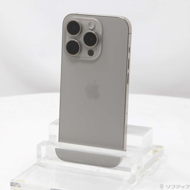 (中古)Apple iPhone15 Pro 128GB ナチュラルチタニウム MTU93J/A SIMフリー(295-ud)