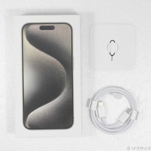 (中古)Apple iPhone15 Pro 128GB ナチュラルチタニウム MTU93J/A SIMフリー(349-ud)