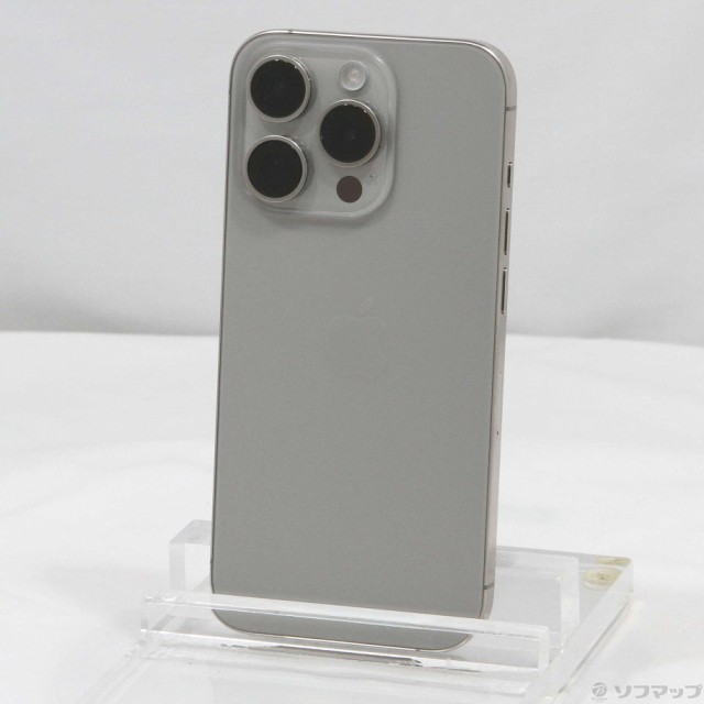 (中古)Apple iPhone15 Pro 128GB ナチュラルチタニウム MTU93J/A SIMフリー(371-ud)