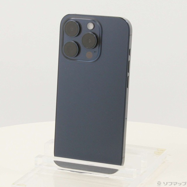 (中古)Apple iPhone15 Pro 128GB ブルーチタニウム MTUA3J/A SIMフリー(349-ud)