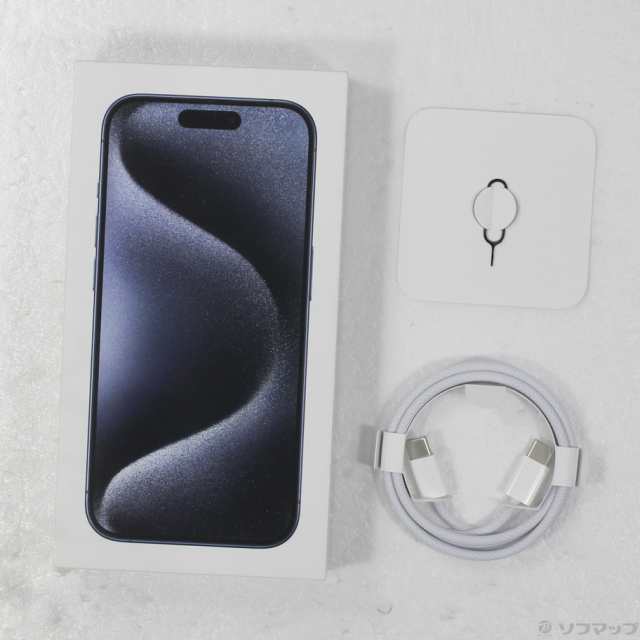 (中古)Apple iPhone15 Pro 128GB ブルーチタニウム MTUA3J/A SIMフリー(349-ud)