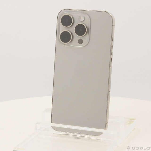 (中古)Apple iPhone15 Pro 128GB ナチュラルチタニウム MTU93J/A SIMフリー(276-ud)