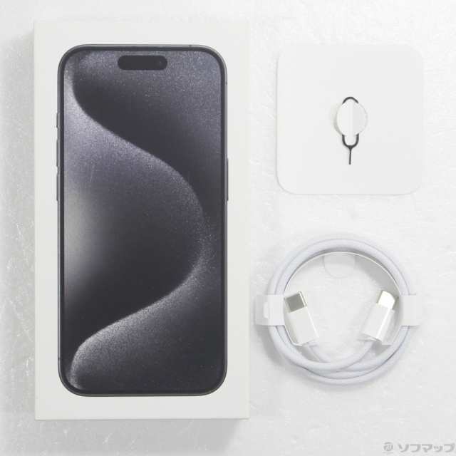 (中古)Apple iPhone15 Pro 128GB ブラックチタニウム MTU73J/A SIMフリー(198-ud)