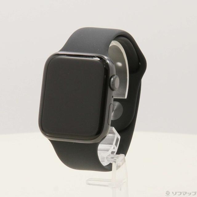 (中古)Apple Apple Watch Series 6 GPS 44mm スペースグレイアルミニウムケース ブラックスポーツバンド(262-ud)の通販はスマートウォッチ