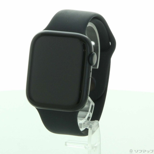 (中古)Apple Apple Watch Series 8 GPS 45mm ミッドナイトアルミニウムケース ミッドナイトスポーツバンド(348-ud)