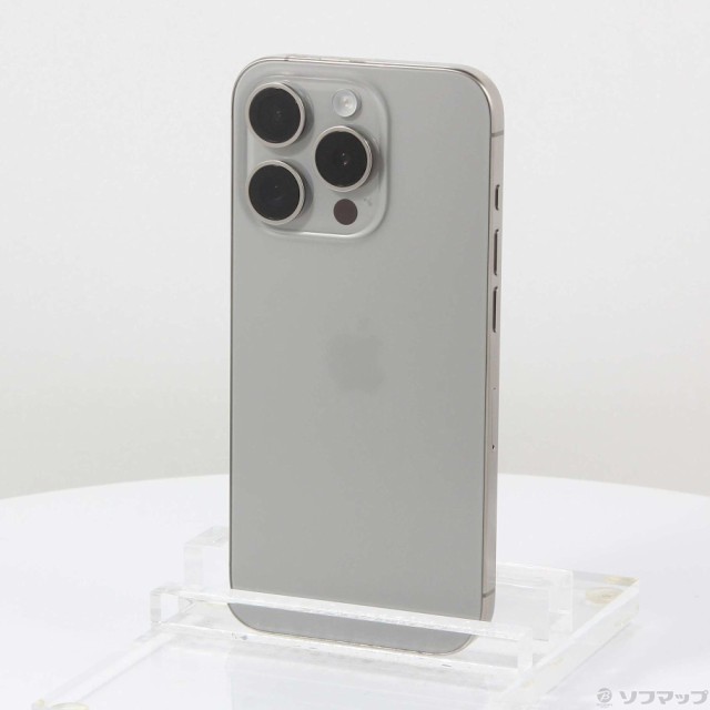 (中古)Apple iPhone15 Pro 128GB ナチュラルチタニウム MTU93J/A SIMフリー(344-ud)