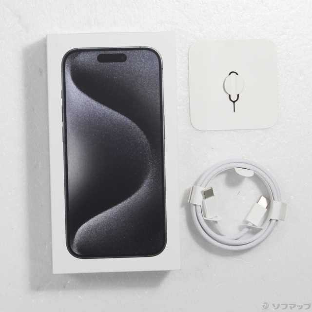 (中古)Apple iPhone15 Pro 128GB ブラックチタニウム MTU73J/A SIMフリー(377-ud)