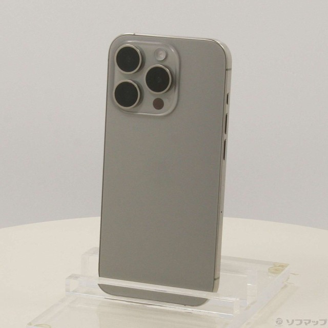 (中古)Apple iPhone15 Pro 128GB ナチュラルチタニウム MTU93J/A SIMフリー(344-ud)