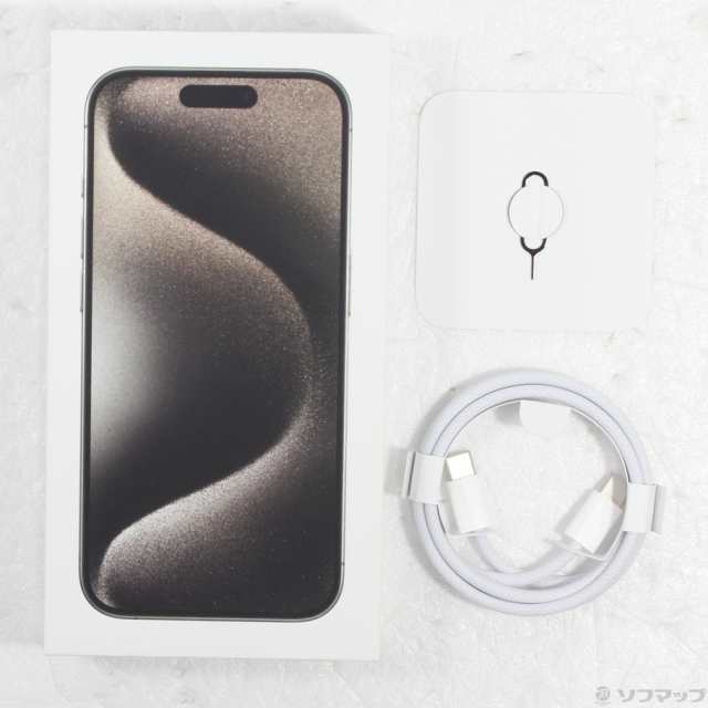 (中古)Apple iPhone15 Pro 128GB ナチュラルチタニウム MTU93J/A SIMフリー(344-ud)