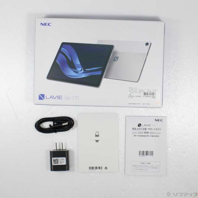 (中古)NEC LAVIE Tab T10 T1055/EAS 64GB プラチナグレー PC-T1055EAS Wi-Fi(262-ud)