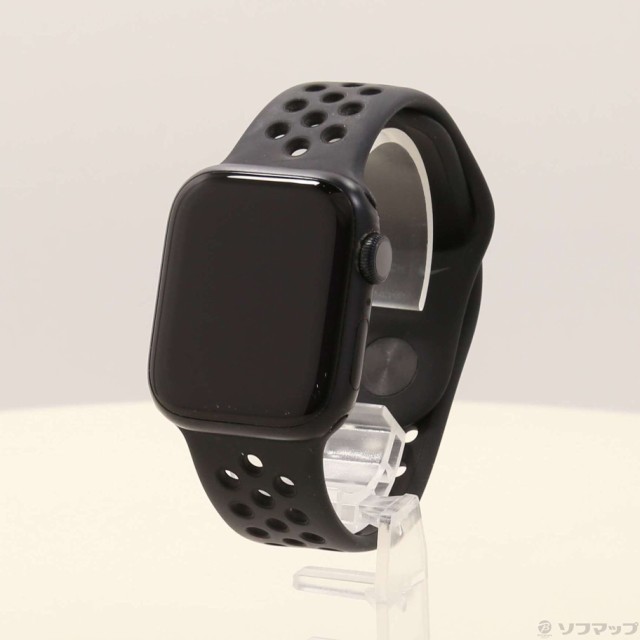 (中古)Apple Apple Watch Series 7 Nike GPS 41mm ミッドナイトアルミニウムケース アンスラサイト/ブラックNIKEスポーツバンド(198-ud)の通販は