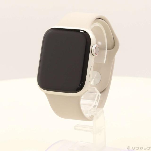 新古品 Apple Watch 9 GPS+セルラーモデル 45mm スターライト（Series9 