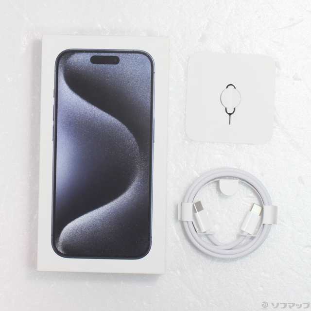 (中古)Apple iPhone15 Pro 128GB ブルーチタニウム MTUA3J/A SIMフリー(262-ud)