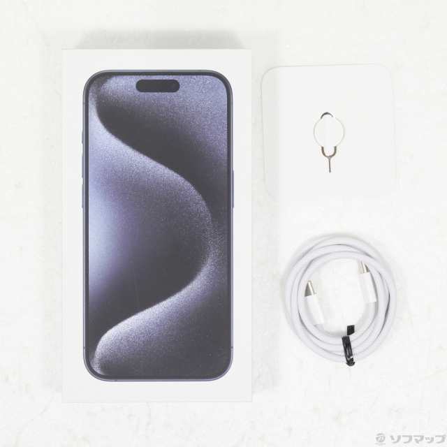 (中古)Apple iPhone15 Pro 128GB ブルーチタニウム MTUA3J/A SIMフリー(349-ud)