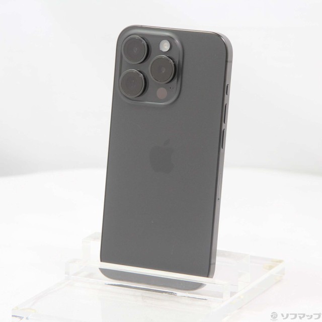 (中古)Apple iPhone15 Pro 128GB ブラックチタニウム MTU73J/A SIMフリー(258-ud)