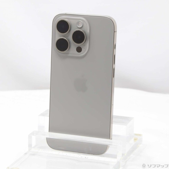 (中古)Apple iPhone15 Pro 128GB ナチュラルチタニウム MTU93J/A SIMフリー(349-ud)