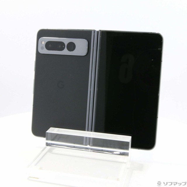 (中古)GOOGLE Google Pixel Fold 256GB オブシディアン G0B96 docomo SIMフリー (ネットワーク利用制限▲)(247-ud)