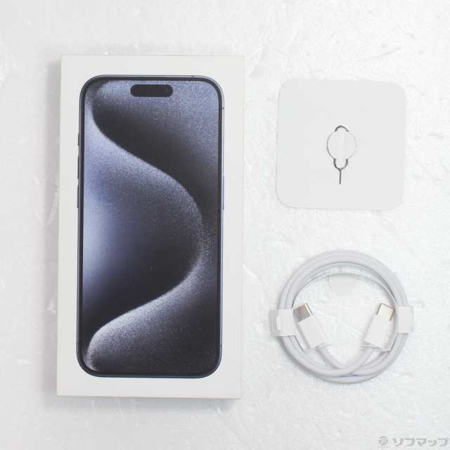 (中古)Apple iPhone15 Pro 128GB ブルーチタニウム MTUA3J/A SIMフリー(297-ud)