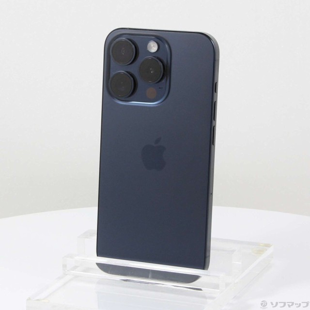 (中古)Apple iPhone15 Pro 128GB ブルーチタニウム MTUA3J/A SIMフリー(196-ud)