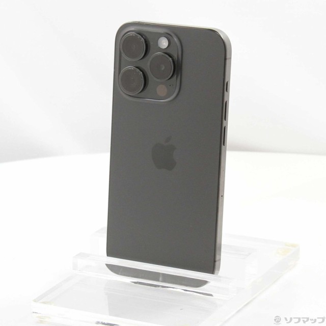 (中古)Apple iPhone15 Pro 128GB ブラックチタニウム MTU73J/A SIMフリー(344-ud)