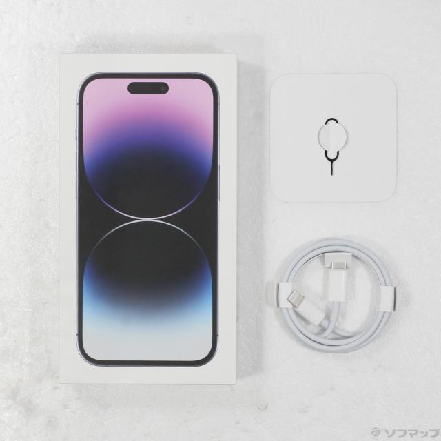 (中古)Apple iPhone14 Pro 256GB ディープパープル MQ1E3J/A SIMフリー(349-ud)の通販は