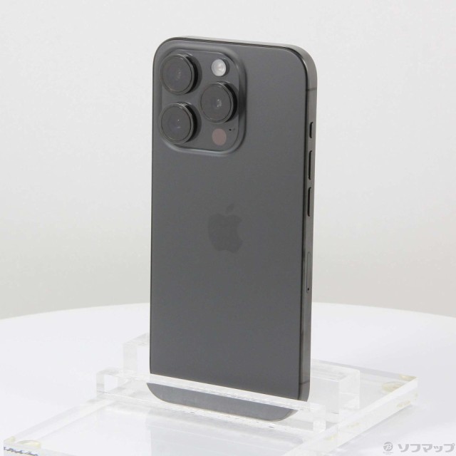 (中古)Apple iPhone15 Pro 128GB ブラックチタニウム MTU73J/A SIMフリー(344-ud)