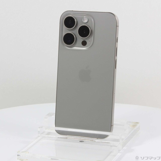 (中古)Apple iPhone15 Pro 128GB ナチュラルチタニウム MTU93J/A SIMフリー(198-ud)