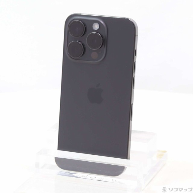 (中古)Apple iPhone15 Pro 128GB ブラックチタニウム MTU73J/A SIMフリー(297-ud)