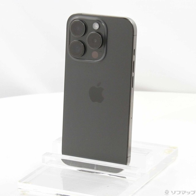 (中古)Apple iPhone15 Pro 128GB ブラックチタニウム MTU73J/A SIMフリー(196-ud)