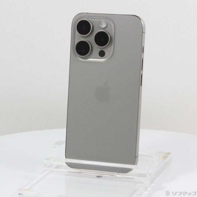 (中古)Apple iPhone15 Pro 128GB ナチュラルチタニウム MTU93J/A SIMフリー(348-ud)