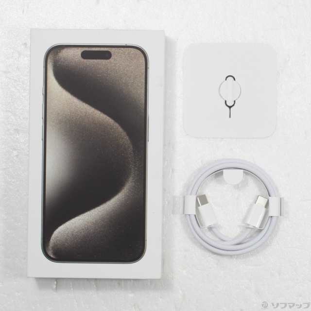 (中古)Apple iPhone15 Pro 128GB ナチュラルチタニウム MTU93J/A SIMフリー(258-ud)