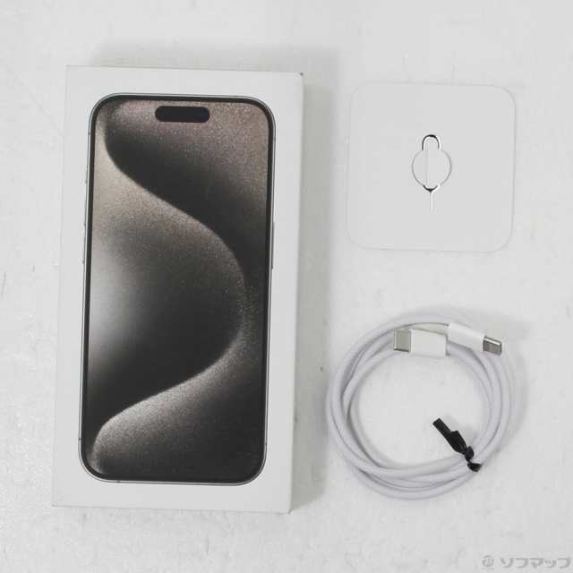 (中古)Apple iPhone15 Pro 128GB ナチュラルチタニウム MTU93J/A SIMフリー(377-ud)