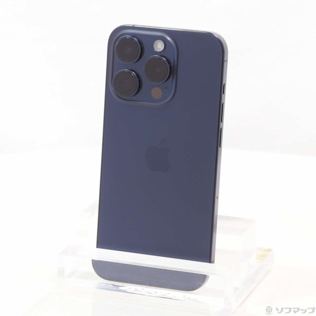 (中古)Apple iPhone15 Pro 128GB ブルーチタニウム MTUA3J/A SIMフリー(262-ud)