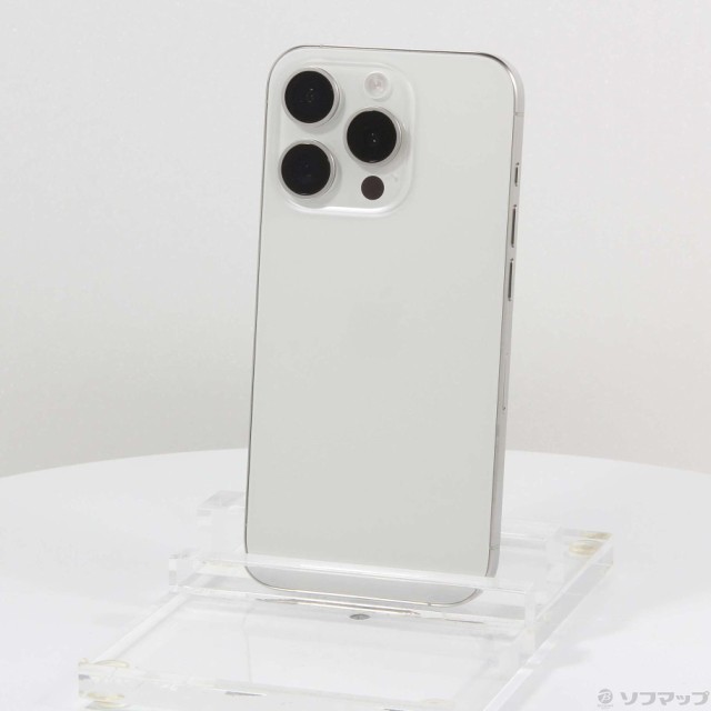 (中古)Apple iPhone15 Pro 128GB ホワイトチタニウム MTU83J/A SIMフリー(348-ud)