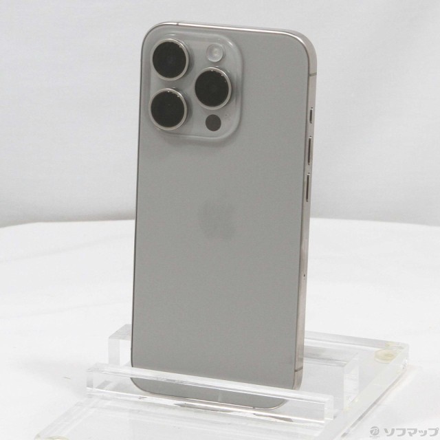 (中古)Apple iPhone15 Pro 128GB ナチュラルチタニウム MTU93J/A SIMフリー(368-ud)