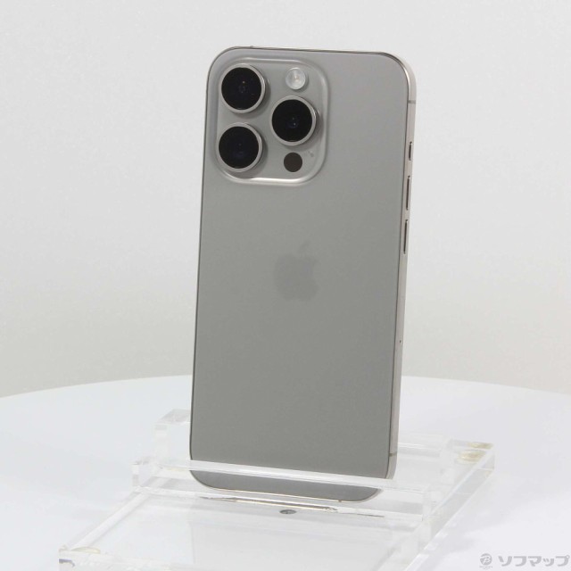 (中古)Apple iPhone15 Pro 128GB ナチュラルチタニウム MTU93J/A SIMフリー(349-ud)