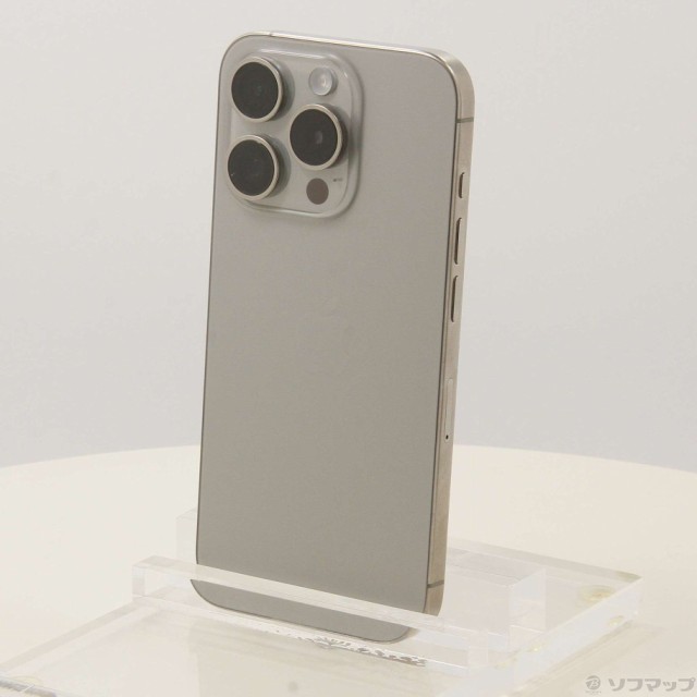 (中古)Apple iPhone15 Pro 128GB ナチュラルチタニウム MTU93J/A SIMフリー(276-ud)