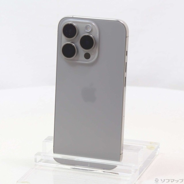 (中古)Apple iPhone15 Pro 128GB ナチュラルチタニウム MTU93J/A SIMフリー(344-ud)