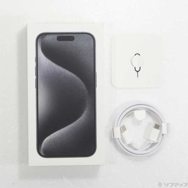 (中古)Apple iPhone15 Pro 128GB ブラックチタニウム MTU73J/A SIMフリー(344-ud)