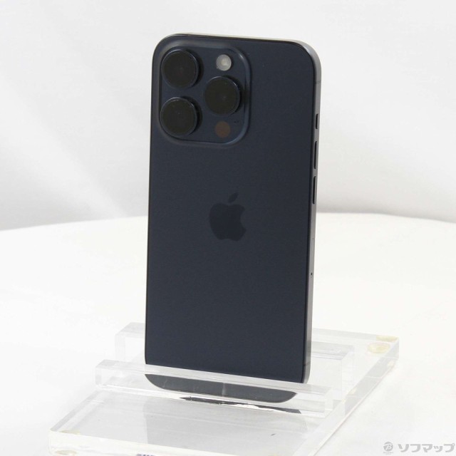 (中古)Apple iPhone15 Pro 128GB ブルーチタニウム MTUA3J/A SIMフリー(258-ud)