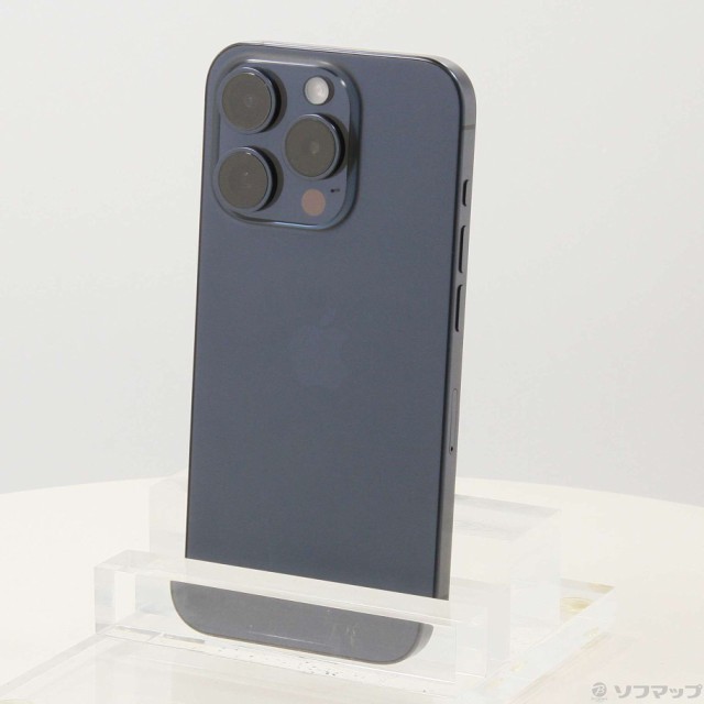 (中古)Apple iPhone15 Pro 128GB ブルーチタニウム MTUA3J/A SIMフリー(258-ud)