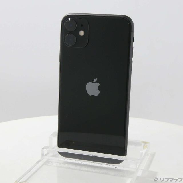 (中古)Apple iPhone11 64GB ブラック MWLT2J/A SoftBank(247-ud)の通販は