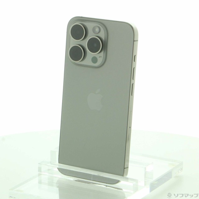 (中古)Apple iPhone15 Pro 128GB ナチュラルチタニウム MTU93J/A SIMフリー(349-ud)