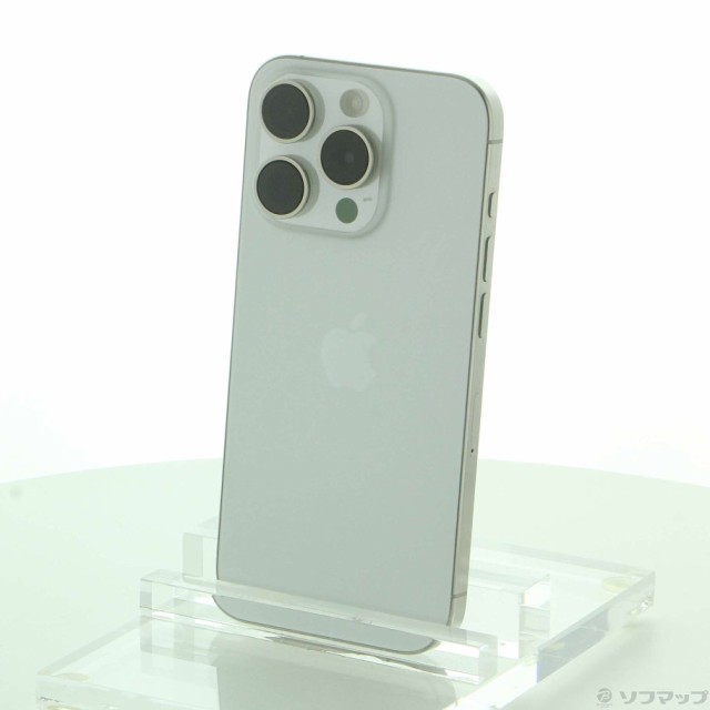 (中古)Apple iPhone15 Pro 128GB ホワイトチタニウム MTU83J/A SIMフリー(295-ud)