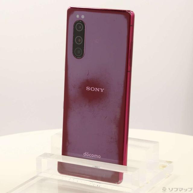 (中古)SONY Xperia 5 64GB レッド SO-01M docomo(262-ud)の通販は