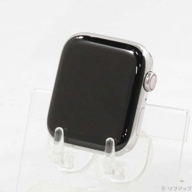 (中古)Apple Apple Watch Series 6 GPS + Cellular 44mm シルバーステンレススチールケース バンド無し(269-ud)