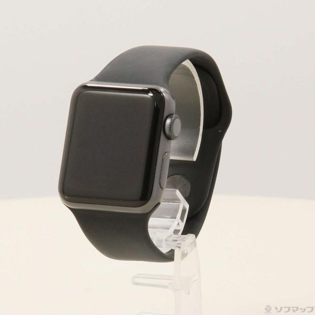 (中古)Apple Apple Watch Series 3 GPS 38mm スペースグレイアルミニウムケース ブラックスポーツバンド(262-ud)の通販は 11,528円