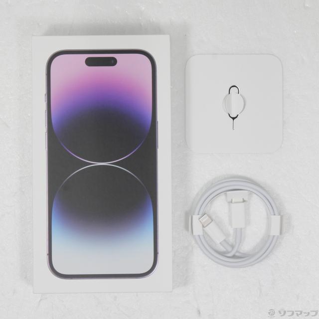 (中古)Apple iPhone14 Pro 128GB ディープパープル MQ0F3J/A SIMフリー(371-ud)の通販は