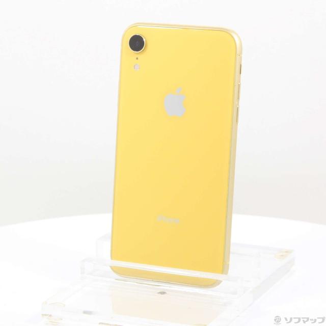 中古)Apple iPhoneXR 128GB イエロー MT0Q2J/A SIMフリー(258-ud)