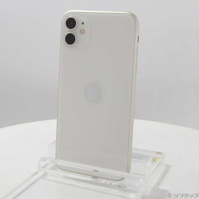 (中古)Apple iPhone11 128GB ホワイト MWM22J/A SIMフリー(381-ud)